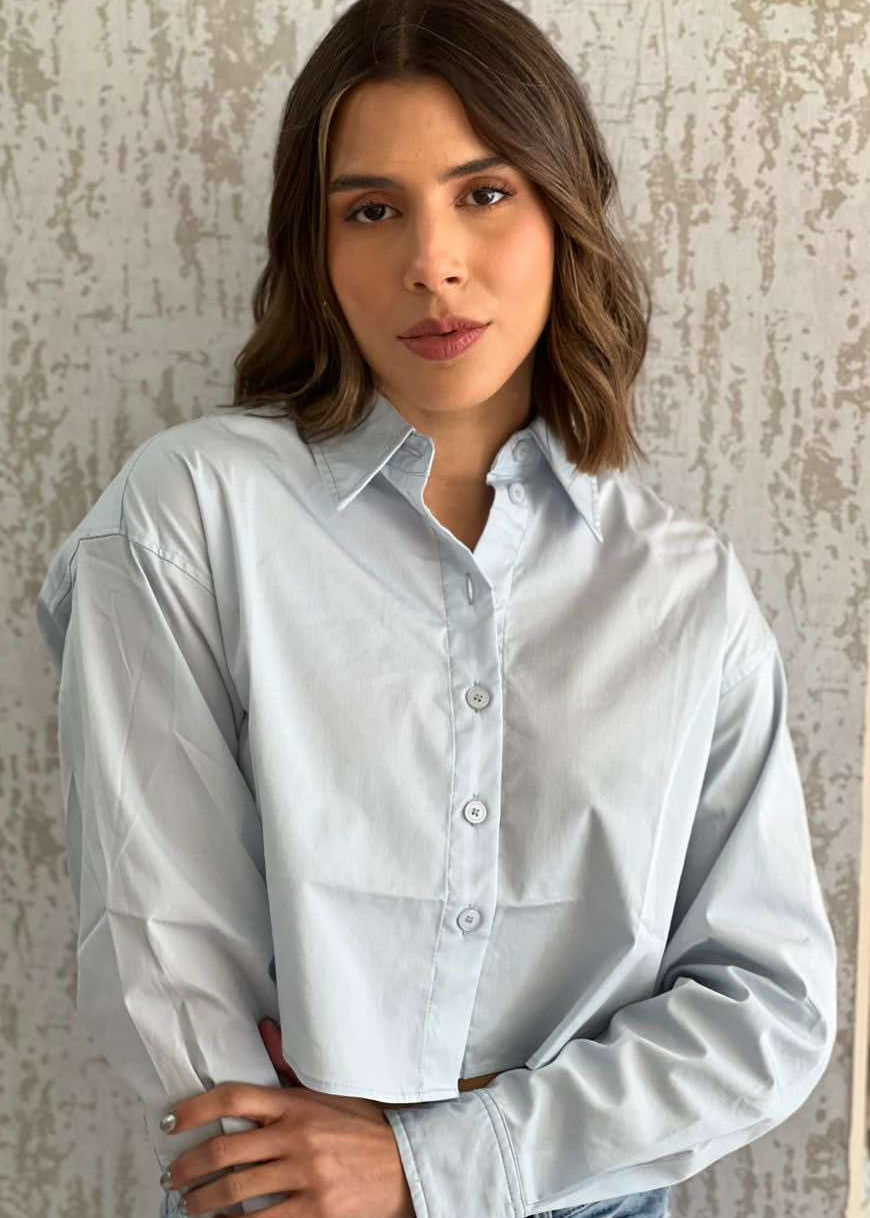 Camisa Azul Corta