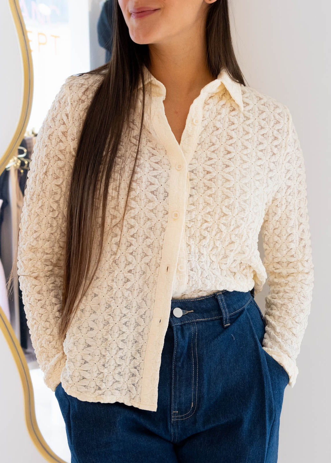 Camisa Beige Textura