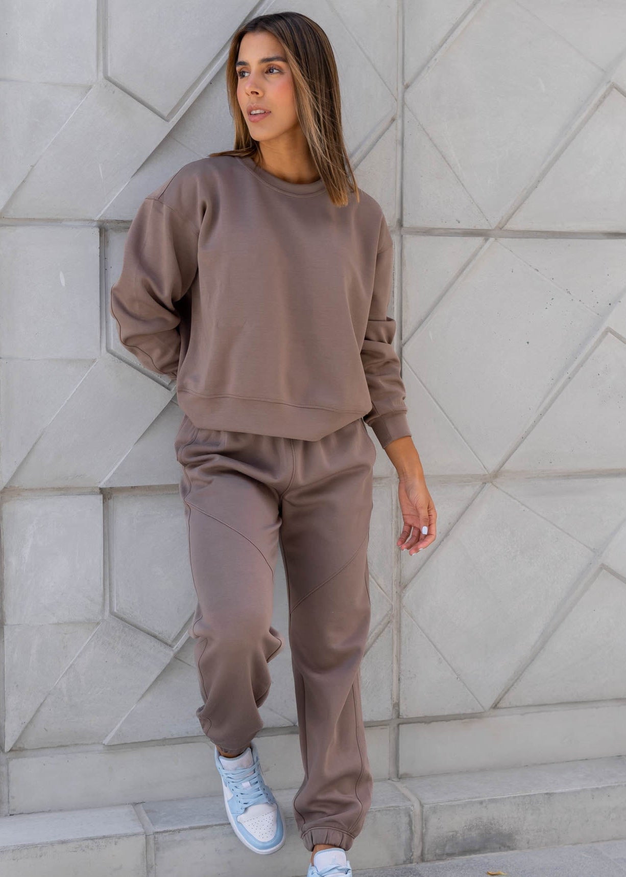 Set Comfy Sueter Marron