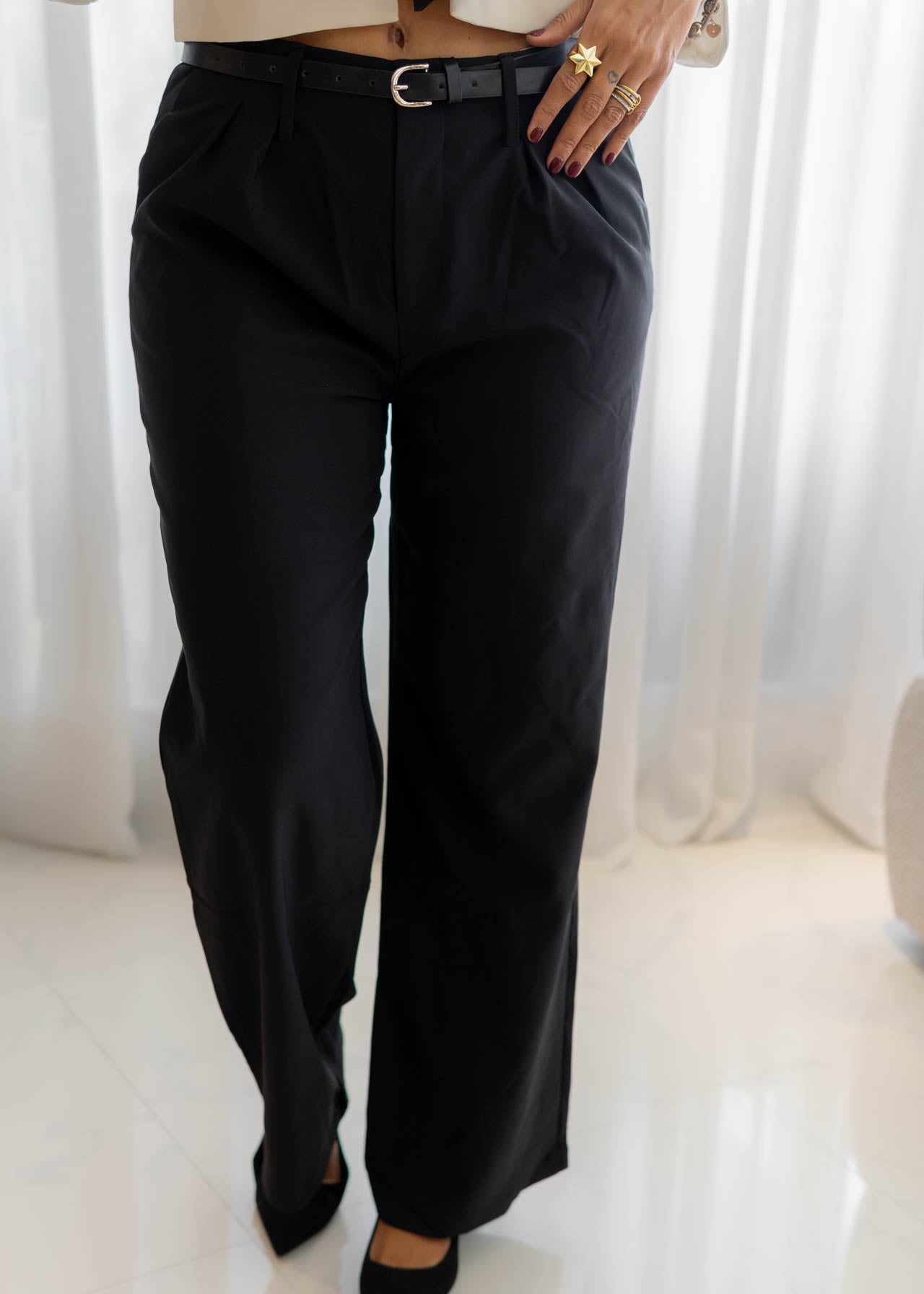 Pantalon Pinza Con Correa