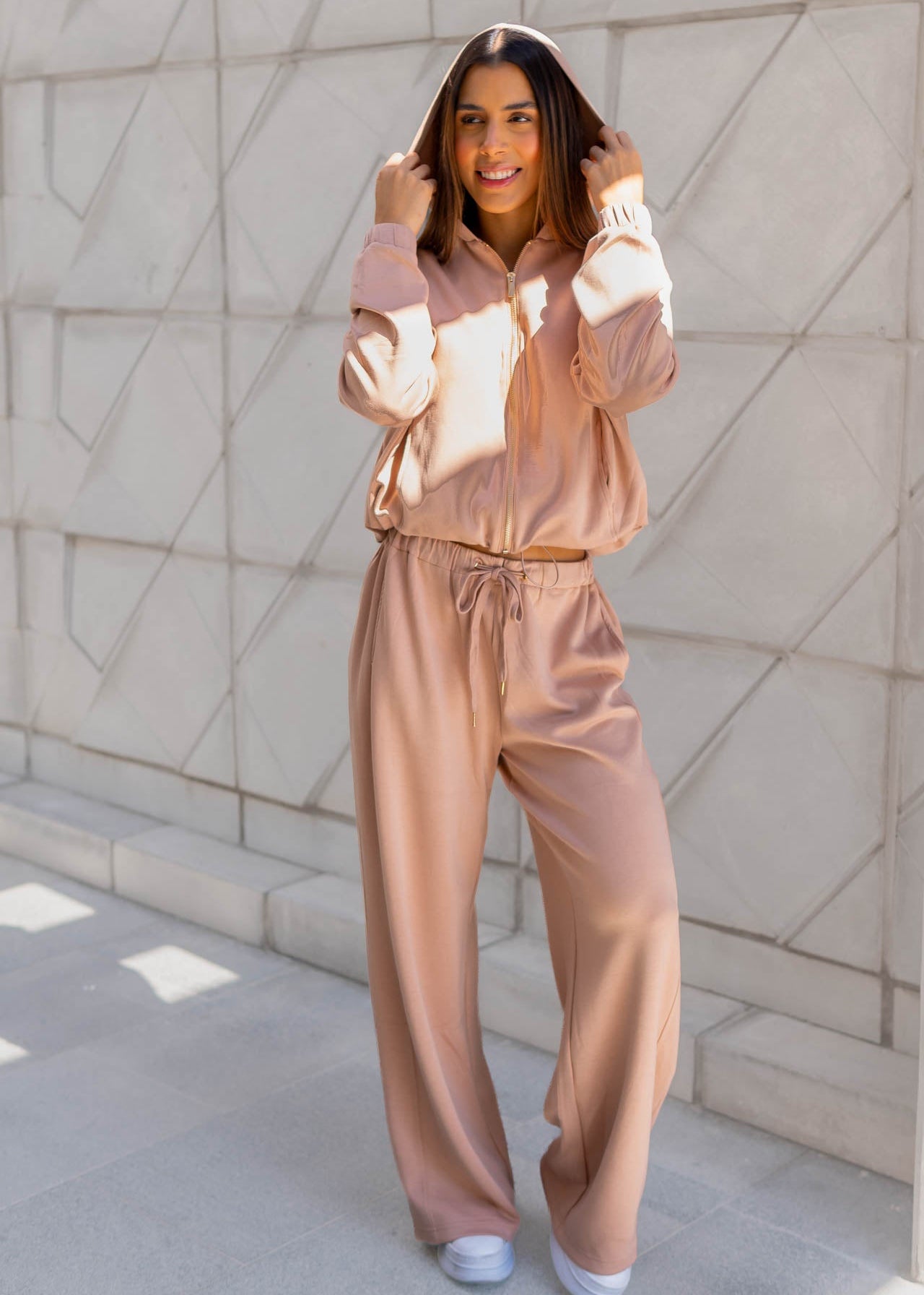 Set Comfy Beige Chaqueta