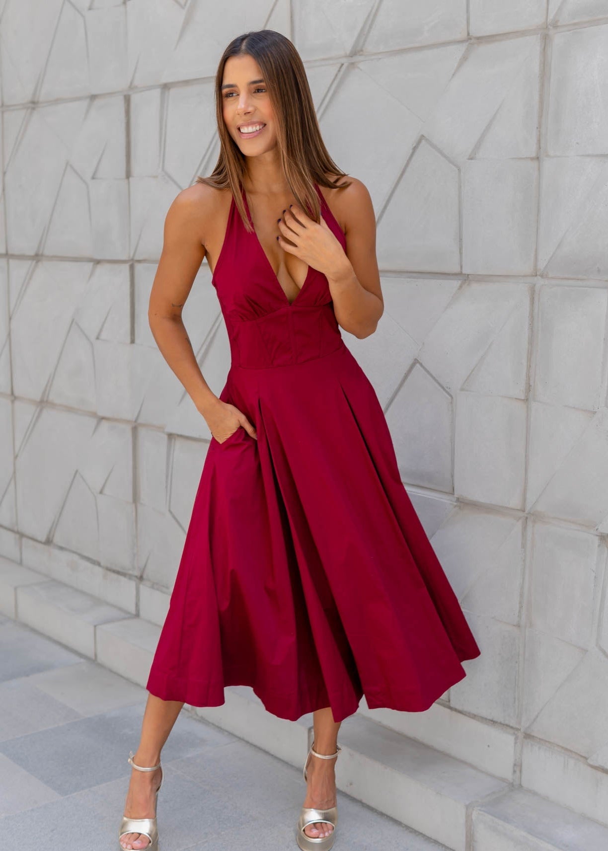 Vestido Vinotinto