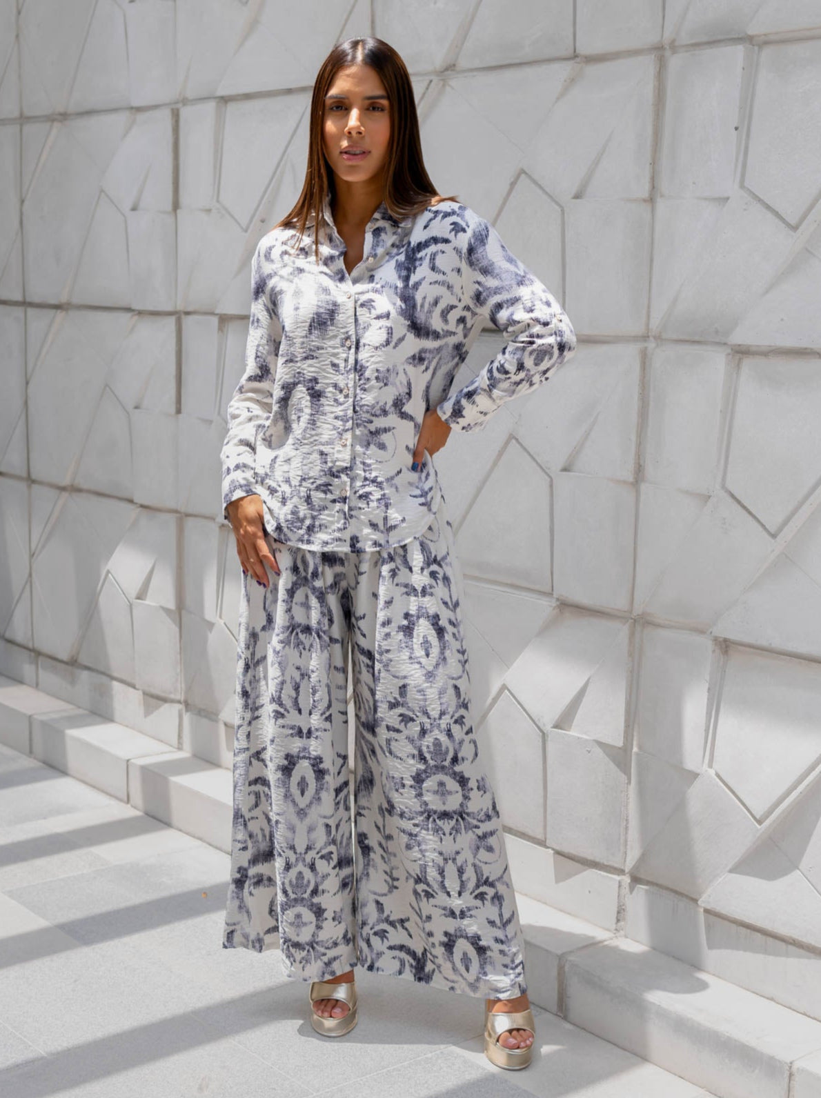 Set Blanca Print Azul