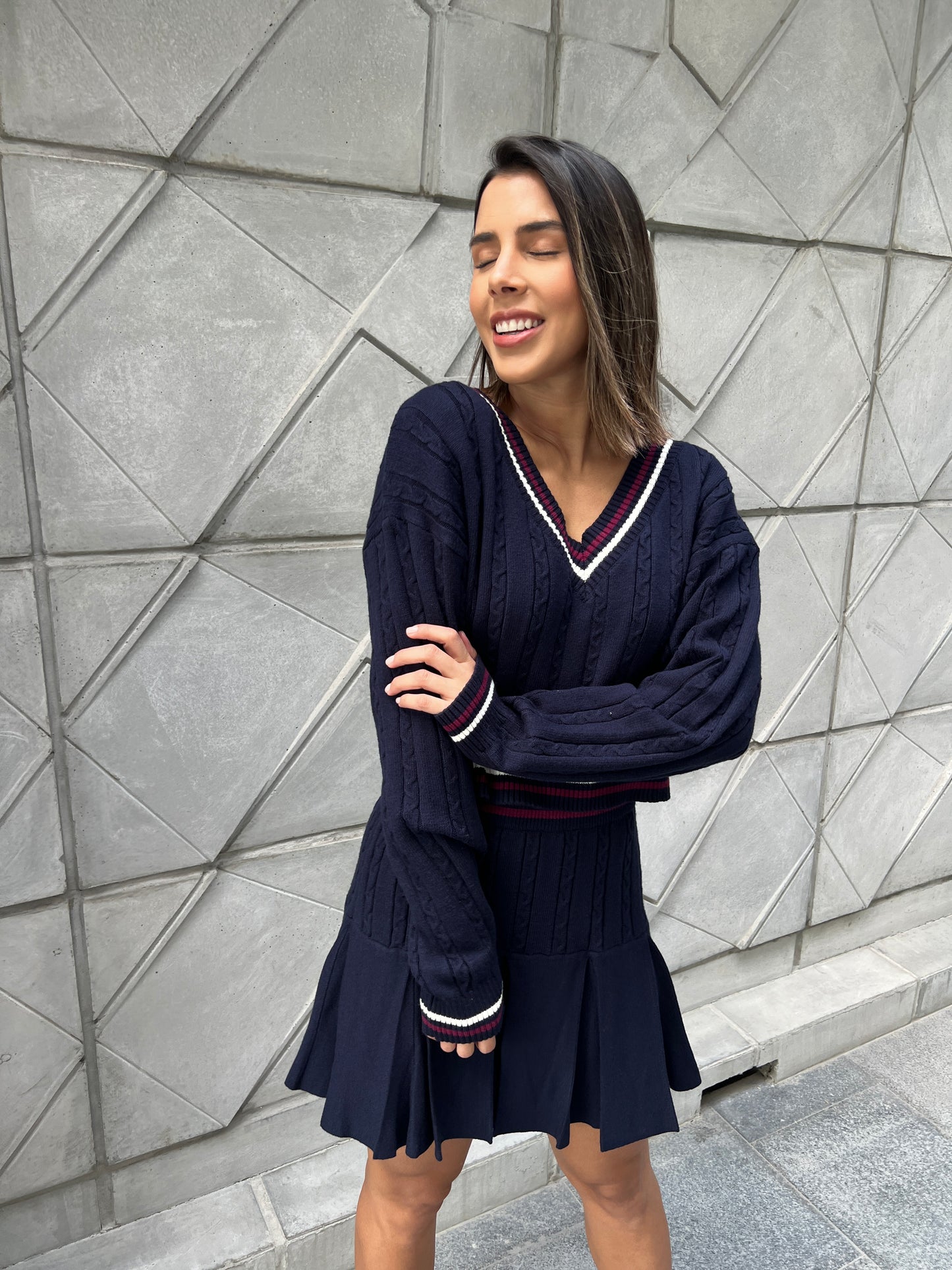 Set Falda Azul