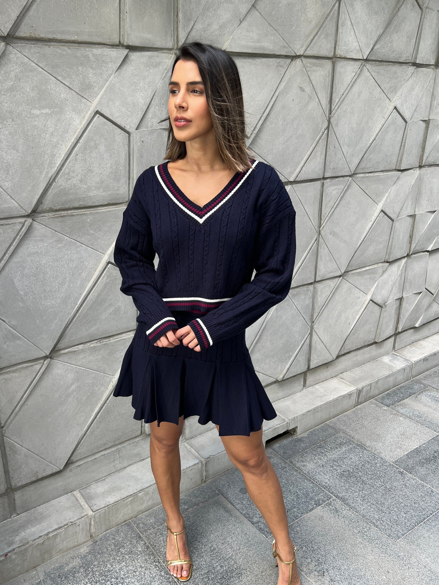 Set Falda Azul