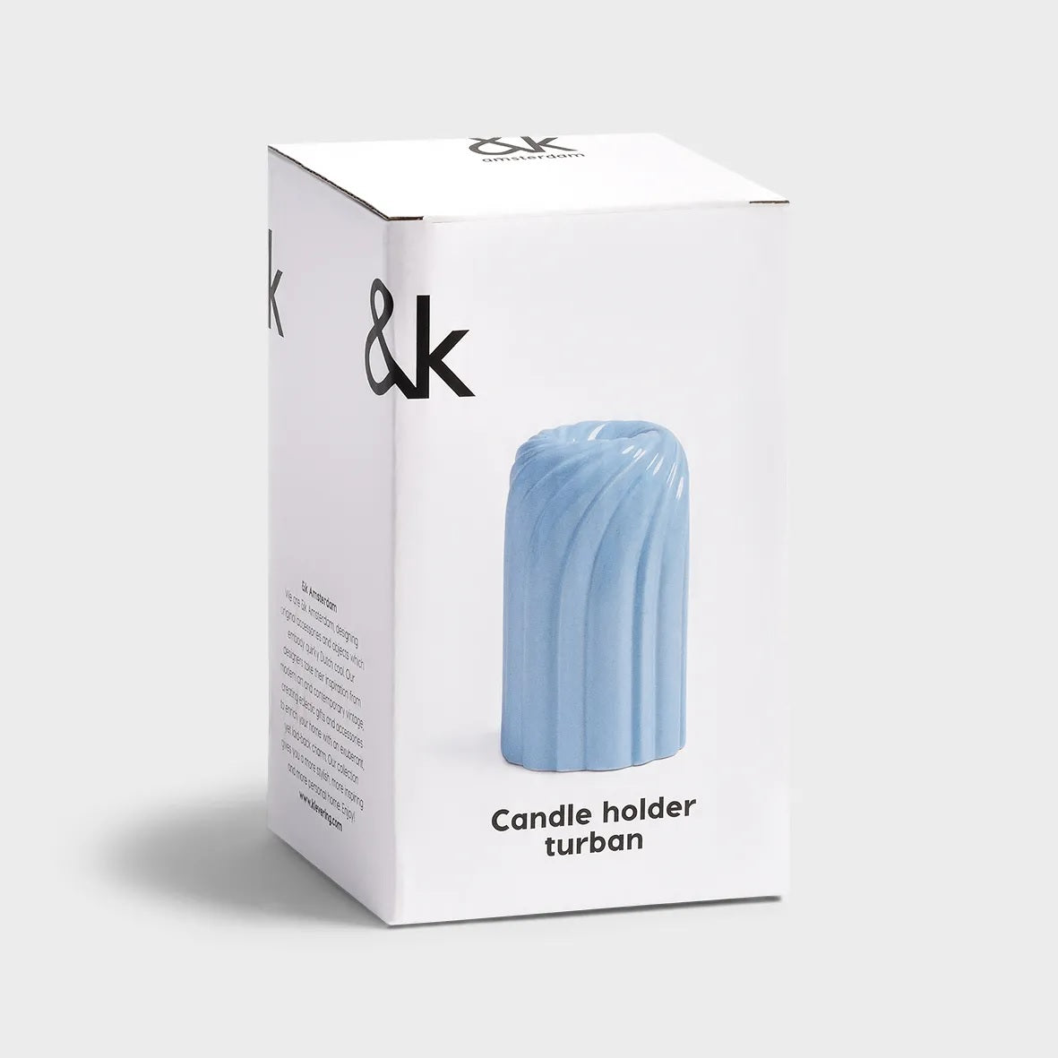 Candle Holder Turban Light Blue