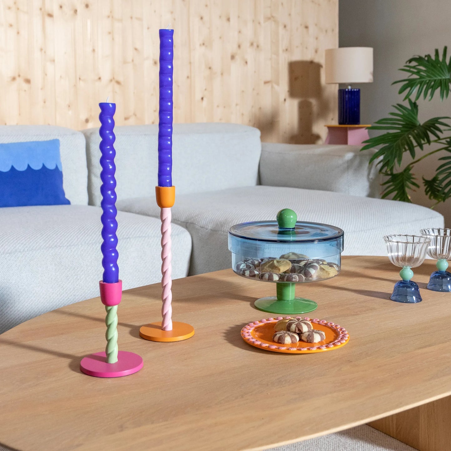 Candle Holder Helix Pink