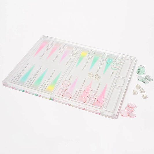 Lucite Table Top Backgammon
