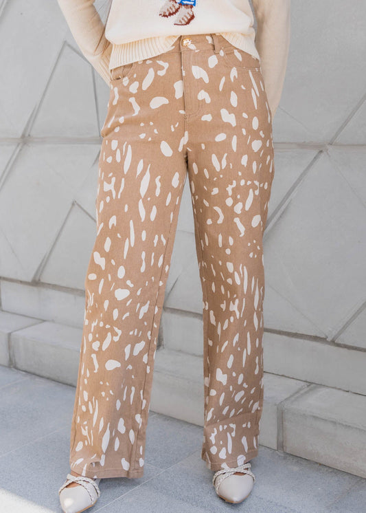 Jean Beige Print Venado
