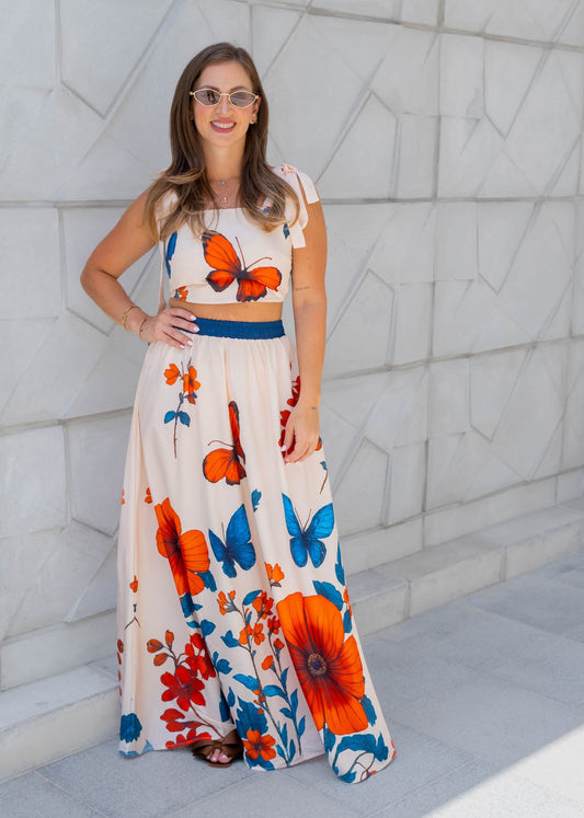 Set Falda Estampado Flores