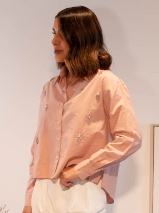Camisa Rosada Brillos