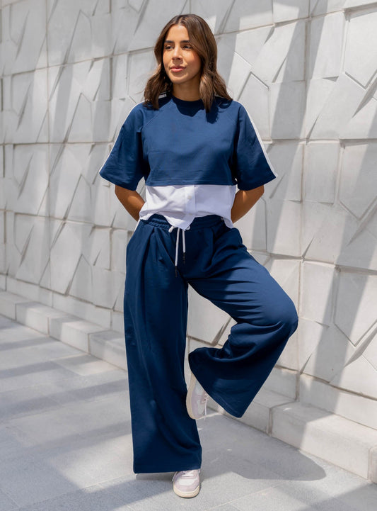 Set Comfy Azul Detalle Camisa