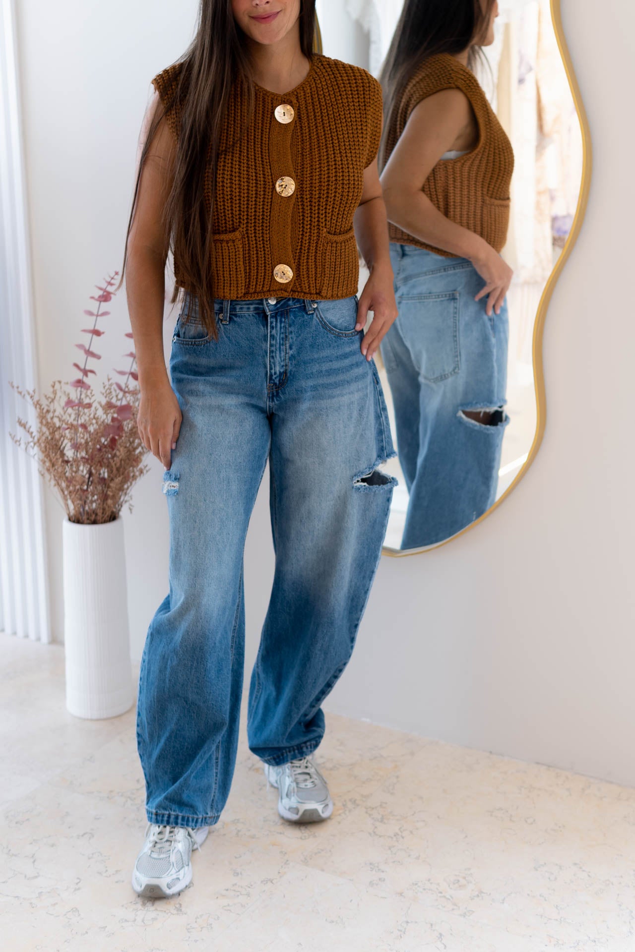 Pull Over Marron Tejido