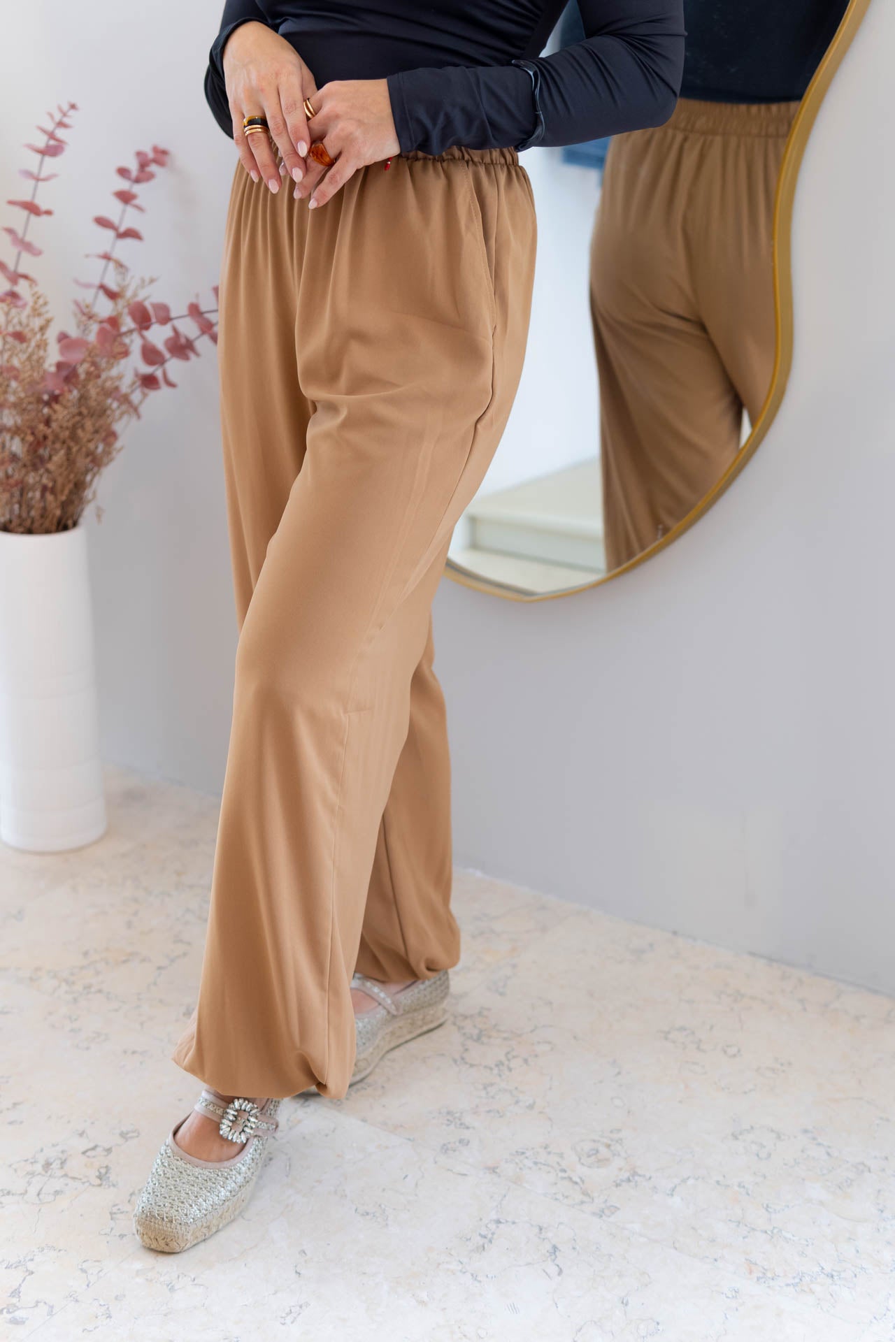 Pantalon Tipo Aladdin Beige