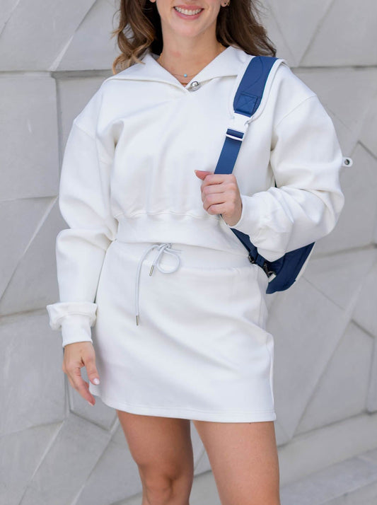 Set Comfy Falda Blanco