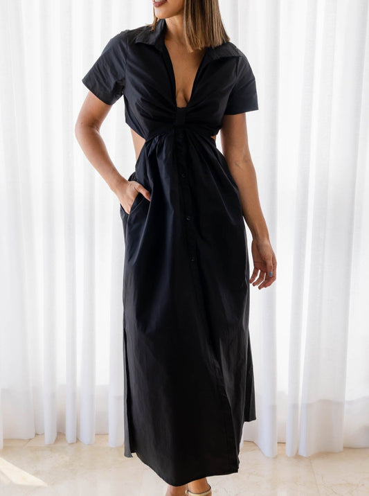 Vestido Negro Aberturas