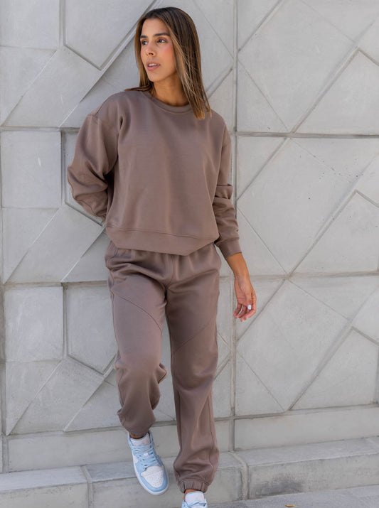 Set Comfy Sueter Marron