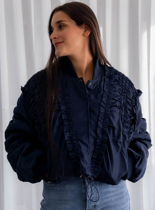 Chaqueta Azul Impermeable