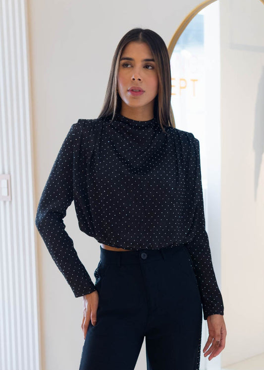 Blusa Negra Brillos