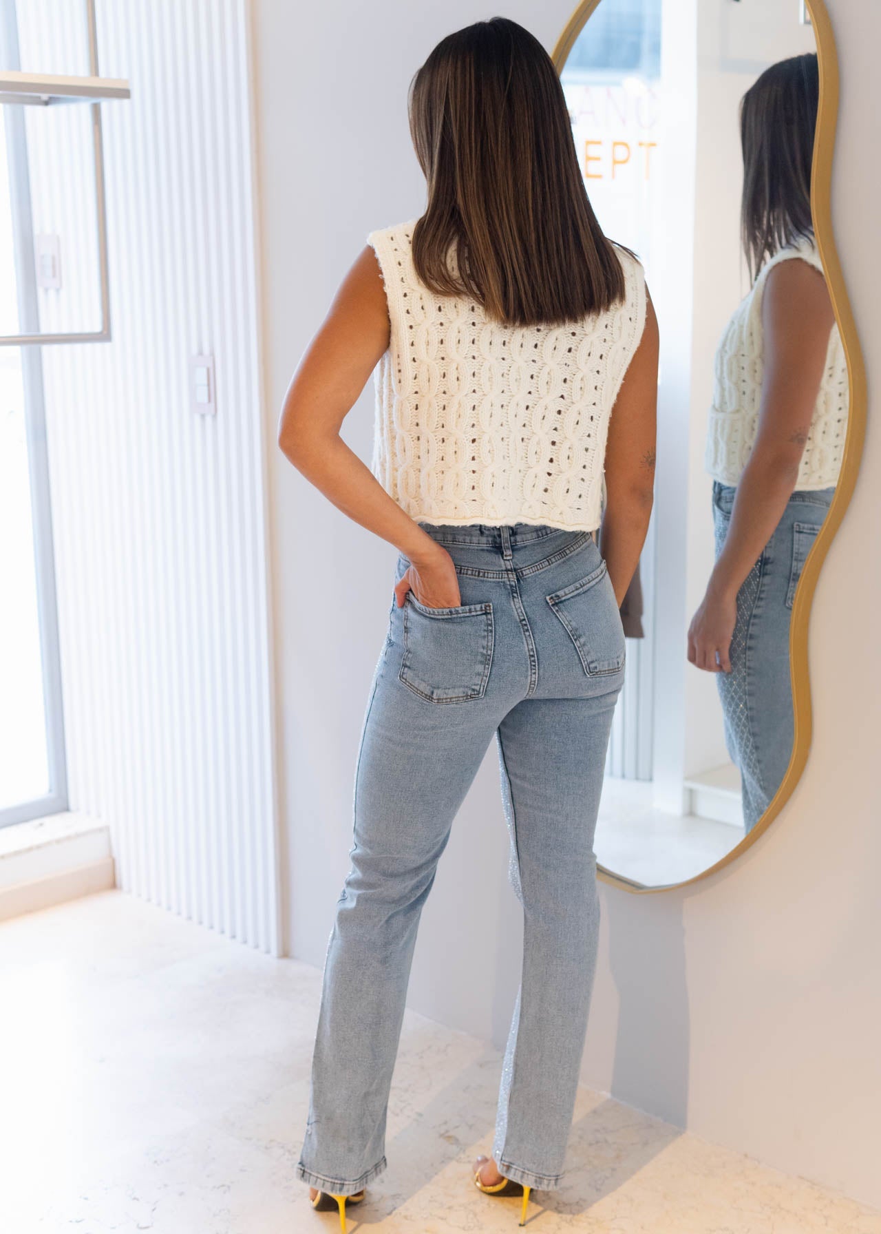 Jean Skinny Brillos