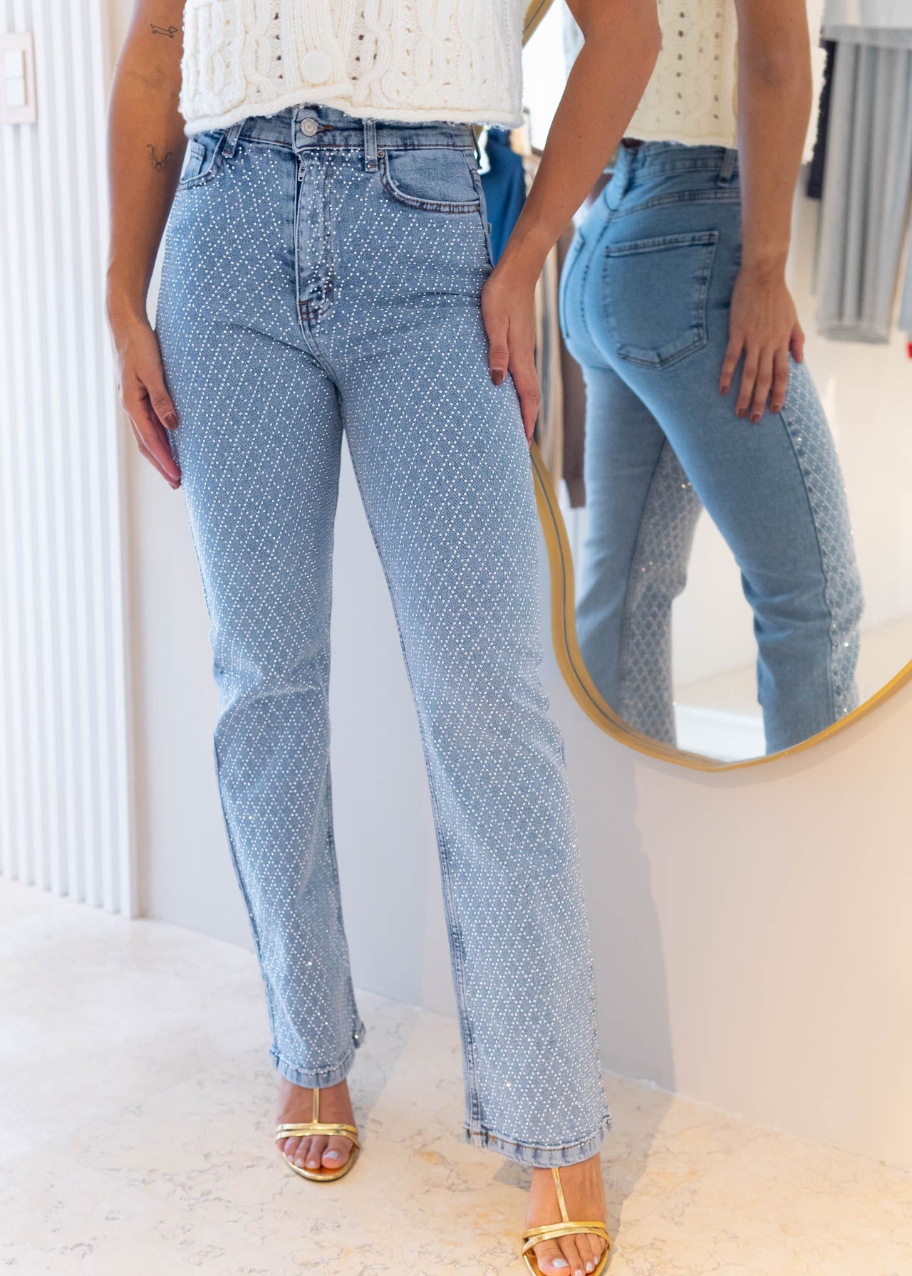 Jean Skinny Brillos