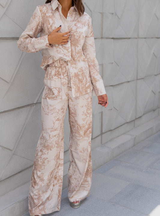 Set Beige Printed