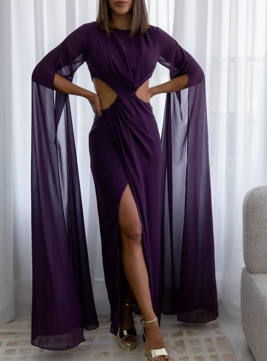 Vestido Violeta Mangas Largas