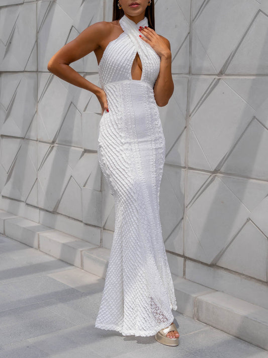 Vestido Blanco Cruzado