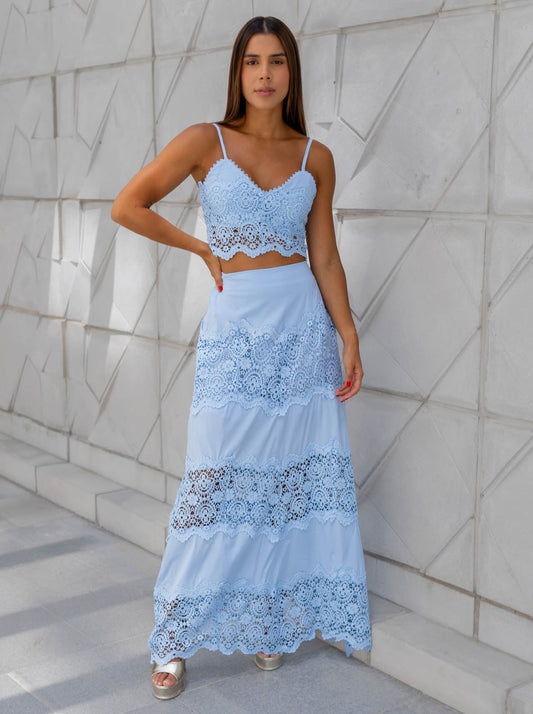 Set Falda Azul