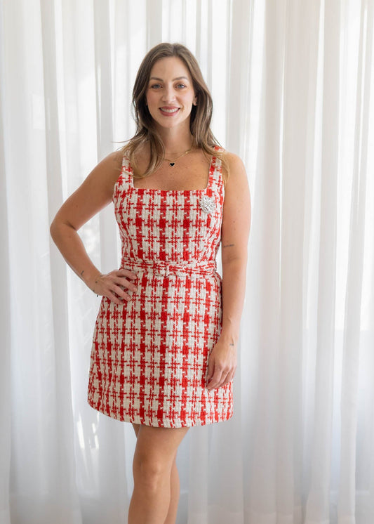 Vestido Cuadros Rojo