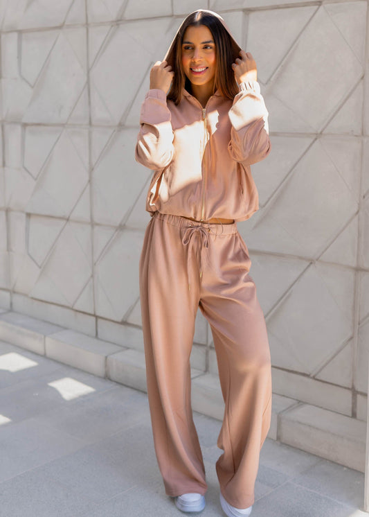 Set Comfy Beige Chaqueta