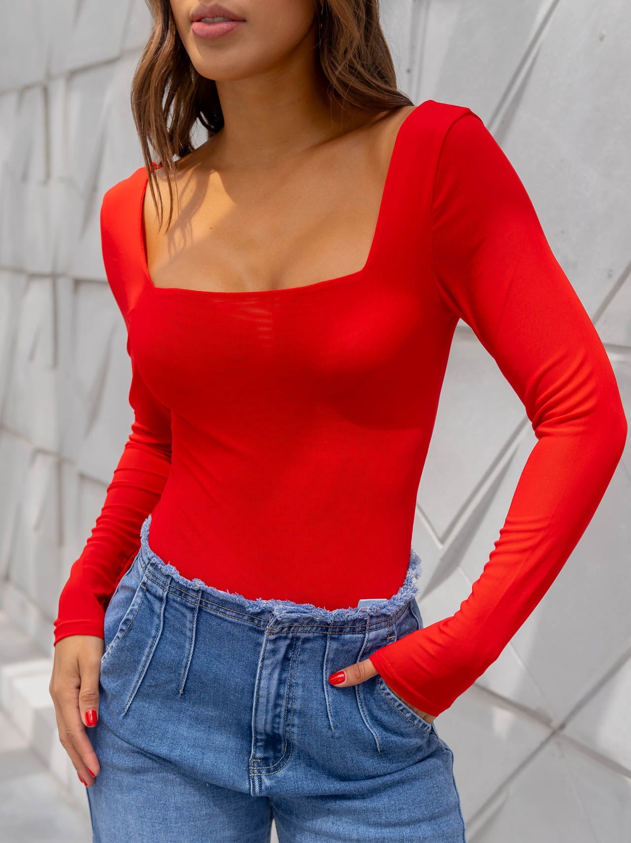 Body Mesh Manga Larga