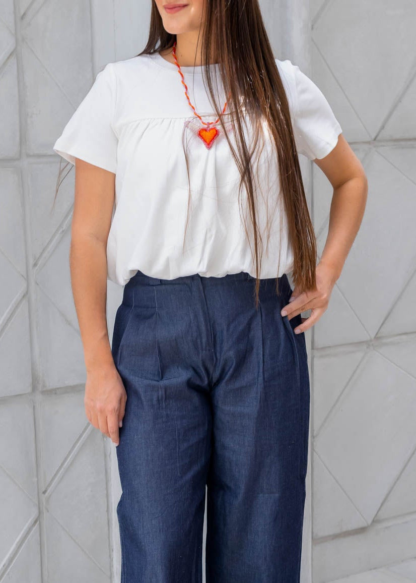 Franela Blanca Bombache