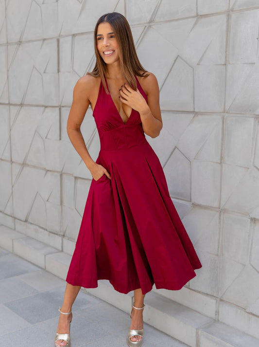 Vestido Vinotinto