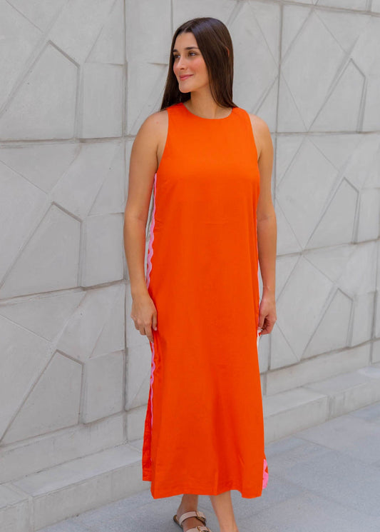 Vestido Naranja Waves