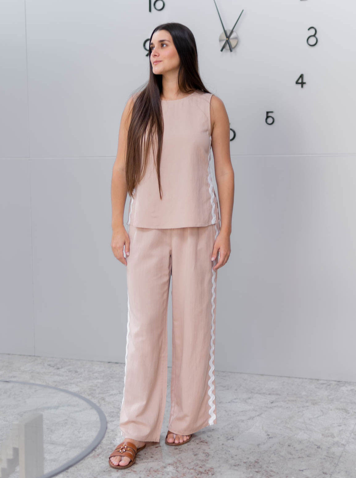 Set Beige Waves Blanco