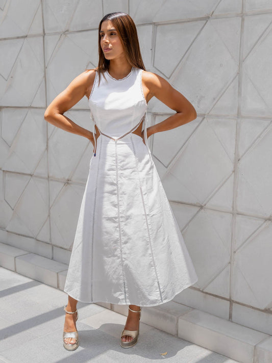 Vestido Blanco Aberturas