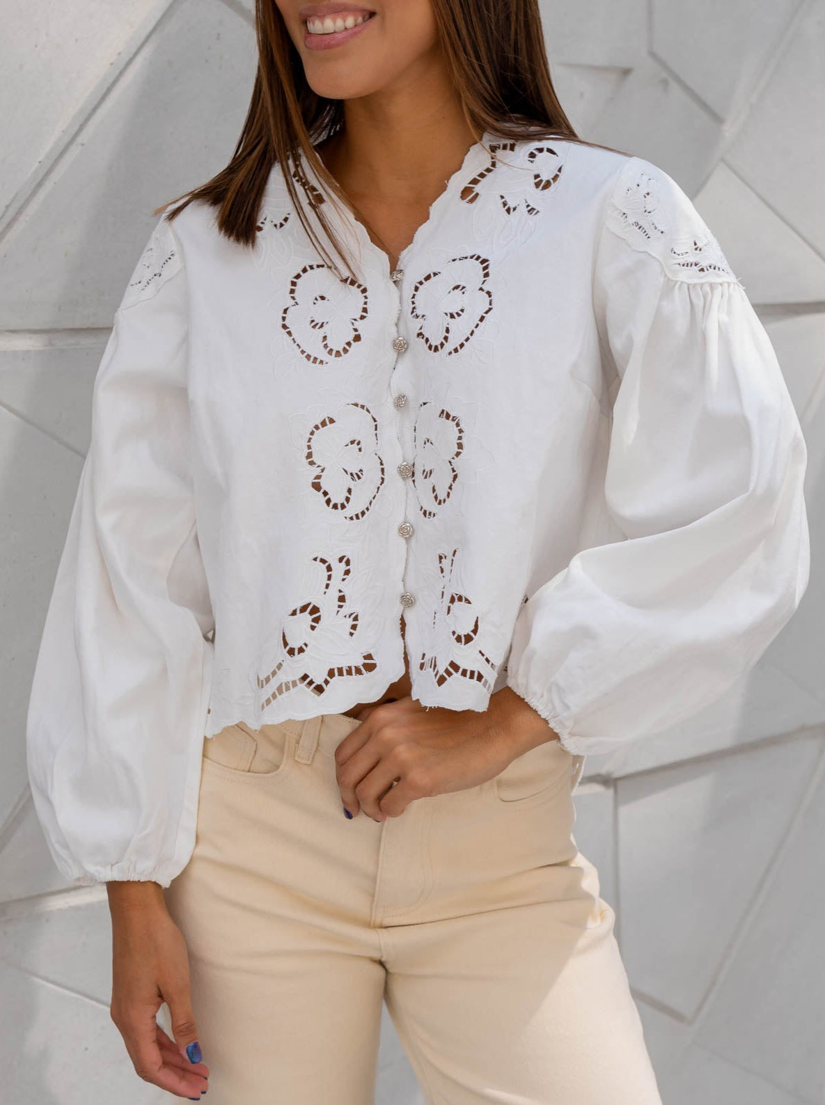 Blusa Blanca Detalles