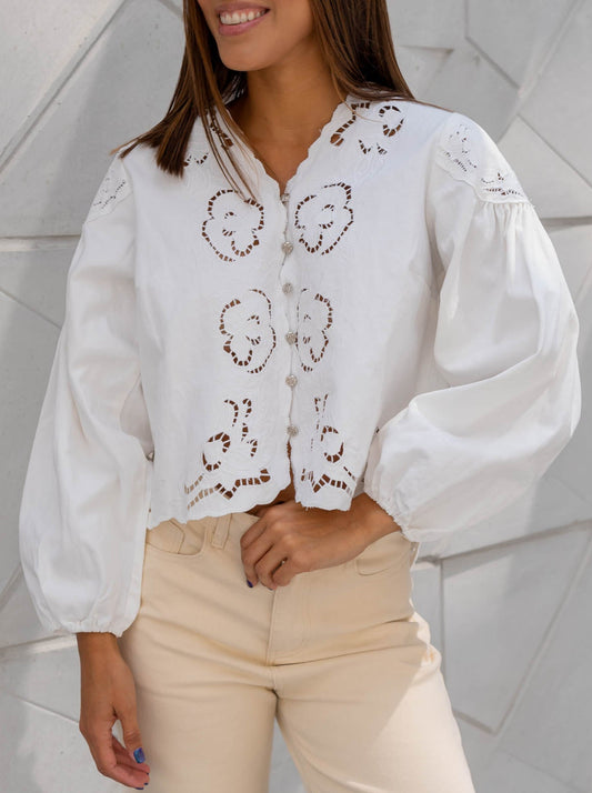 Blusa Blanca Detalles