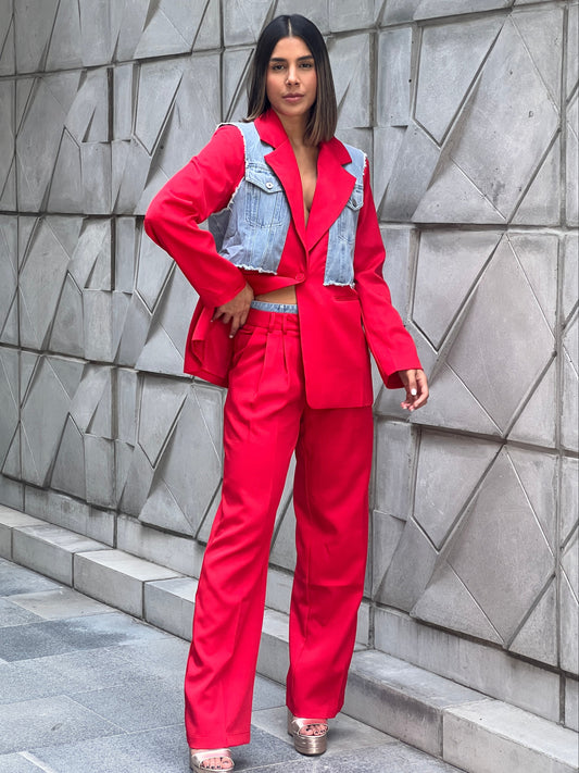 Set Blazer Rojo/Jean
