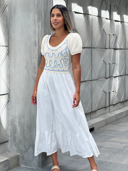 Vestido Camison Chaleco Tejido Corazon
