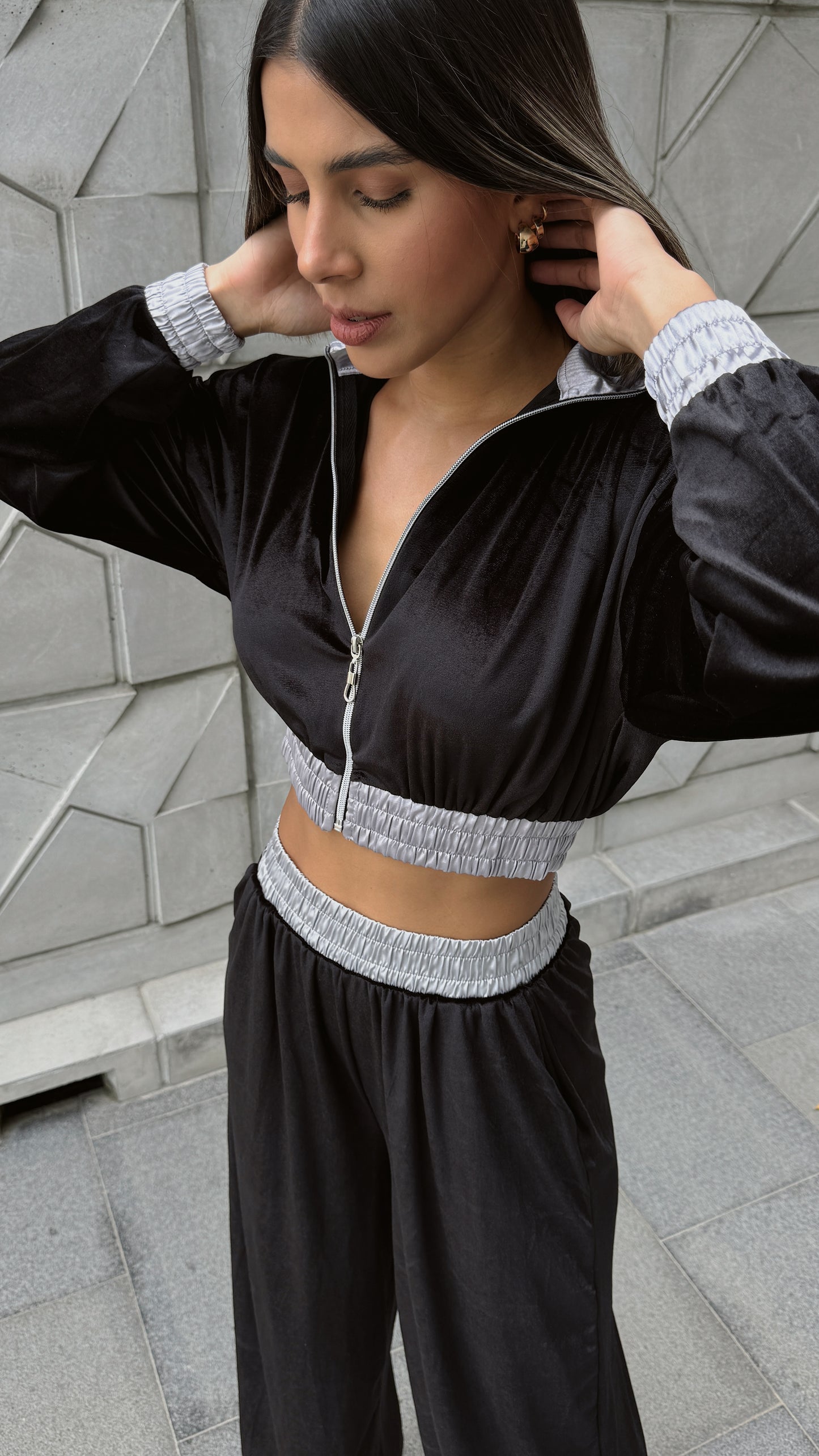 Set Comfy Gamuza Negro