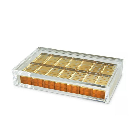Acrylic Domino Set, Gold