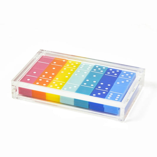 Lucite Multicolor Domino Set